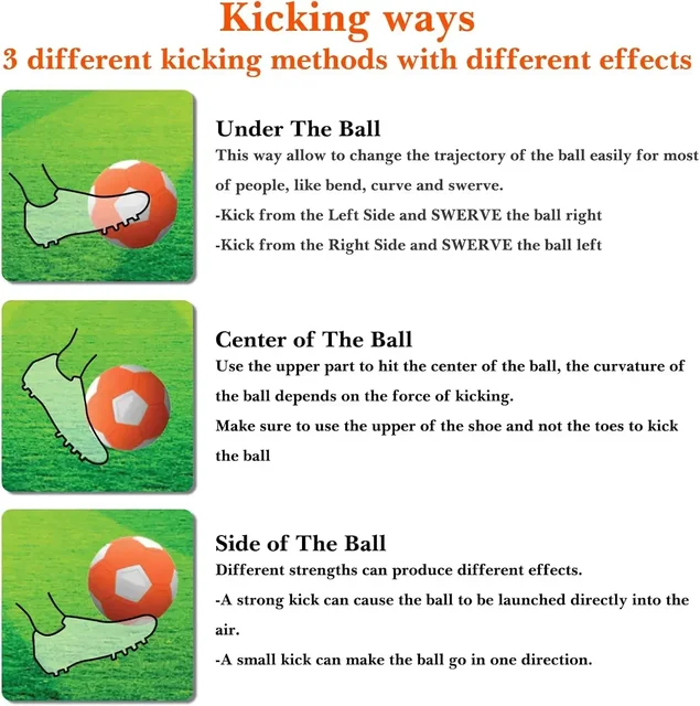 Portable Curve Football – Reusable Sizes 3, 4, 5 for Indoor & Outdoor 3