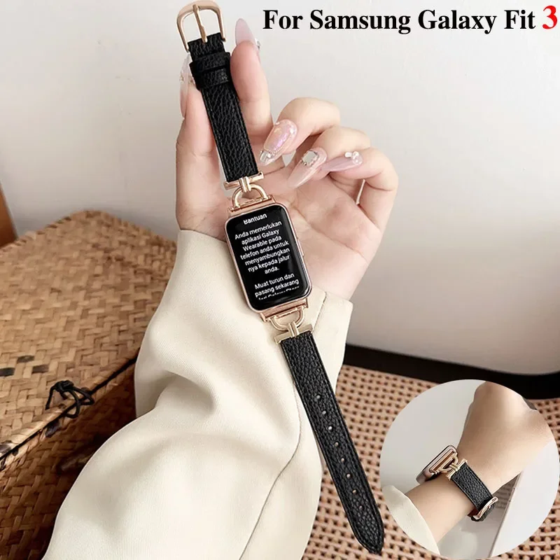 Premium Metal and Leather Strap for Fitness Smartwatch Accessories