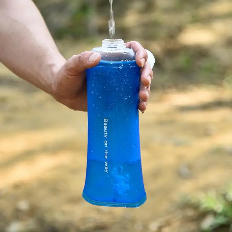 Soft Flask Foldable Water Bottles for Travel 450ml Reusable Water