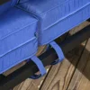 Outsunny Patio Furniture with Cushions, Aluminum Outdoor Sofa, Navy Blue 6