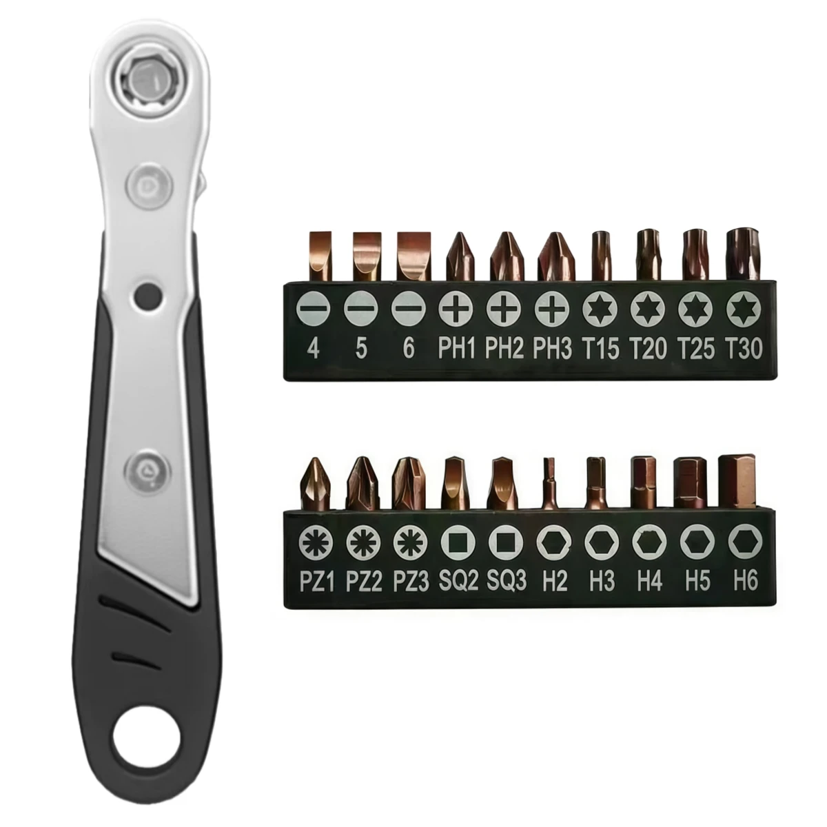 Compact Multi-Position Screwdriver Set for Tight Spaces - Versatile and Professional Mini Ratchet Kit