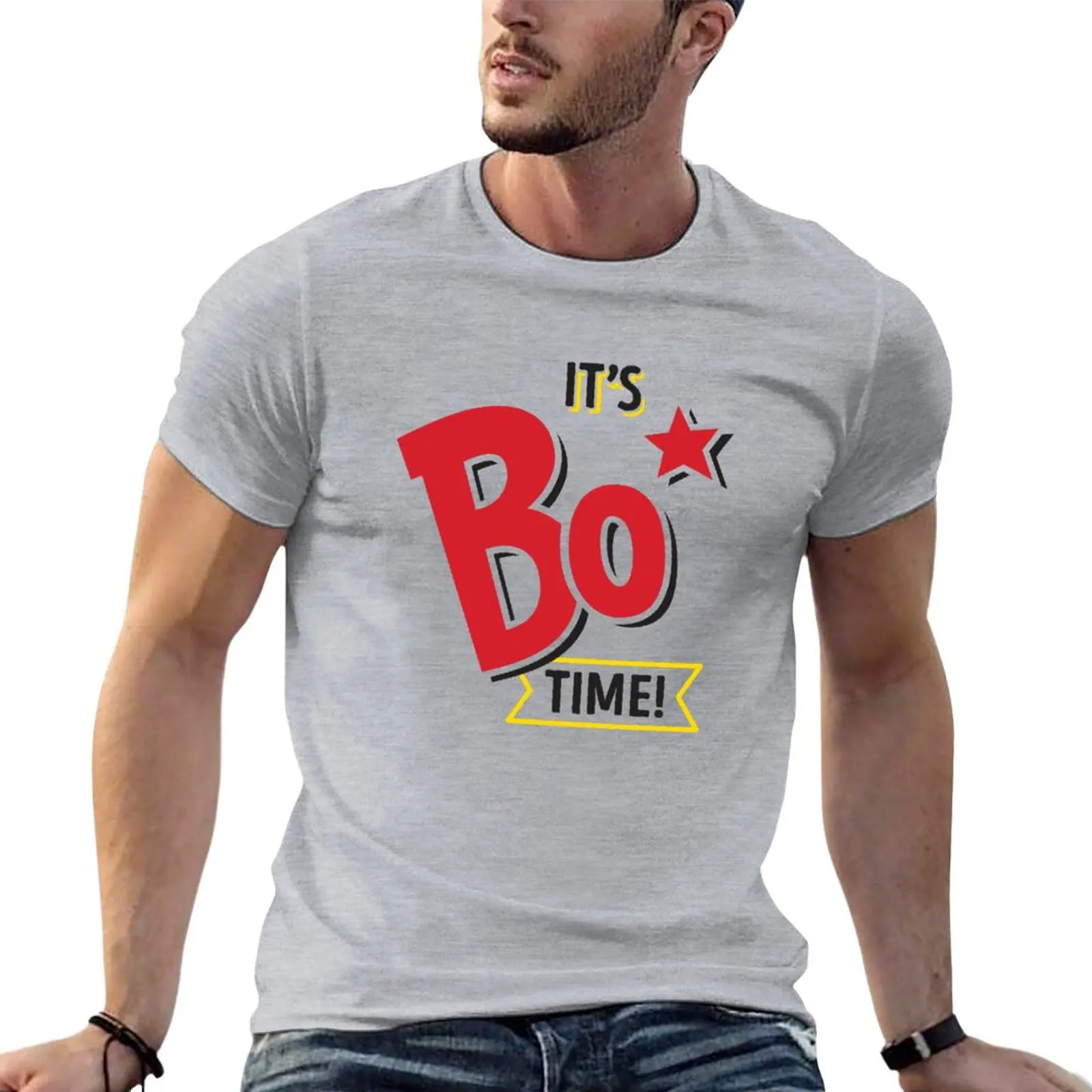 

Пришло время! -Bojangles (черный текст) Футболка аниме Оверсайз Футболки приталенные футболки для мужчин
