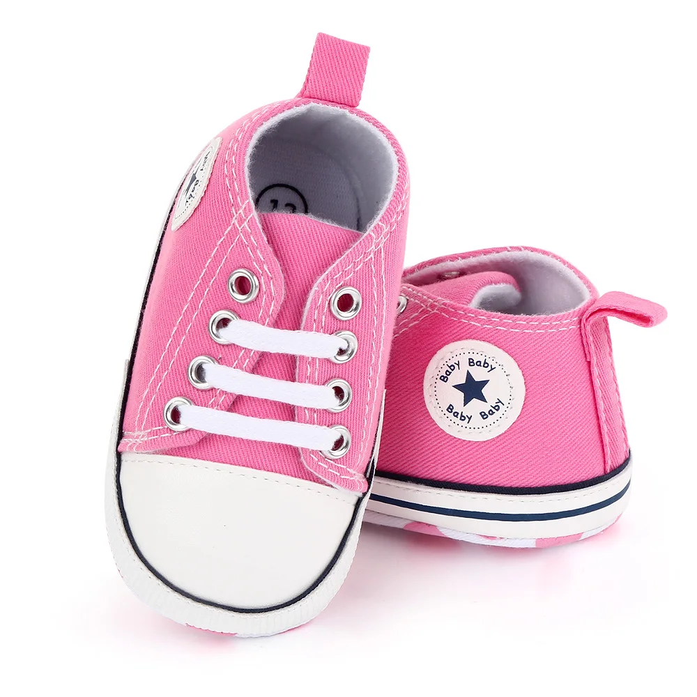 Multi Color Spring And Autumn Baby High-Top Canvas Shoes For Boys And Girls Infants Casual Walking Toddler Shoes