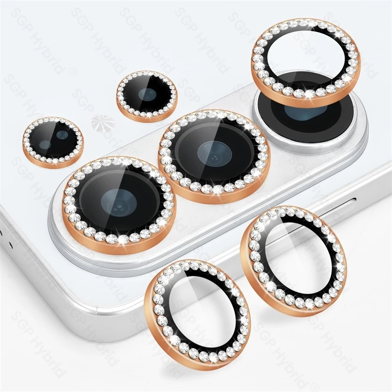 Luxury Diamond Metal Ring Camera Protector Case