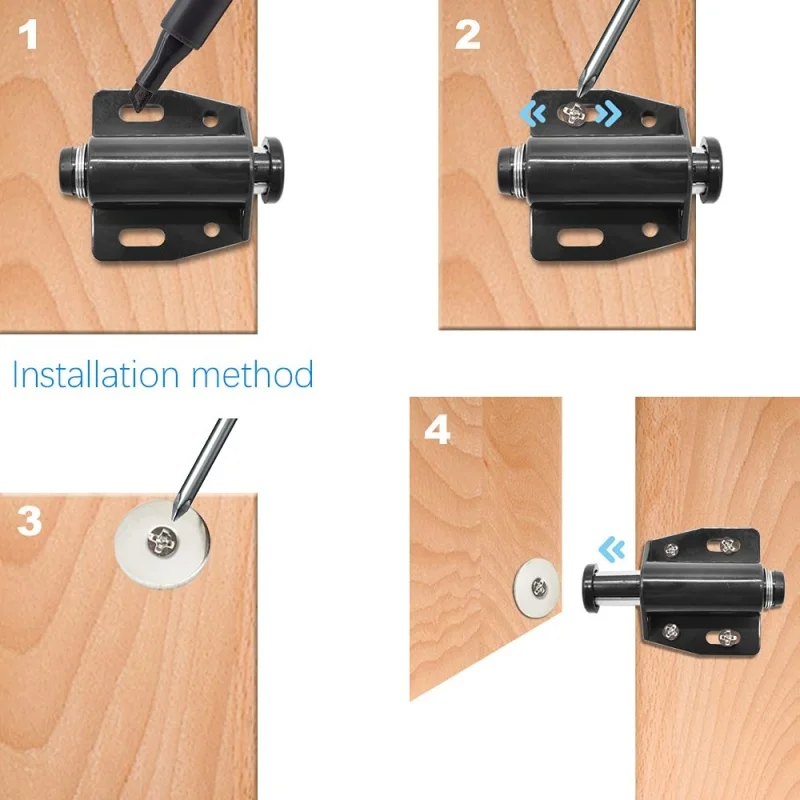 10Pcs Push to Open Magnetic Door Latches Cabinet Doors Push Catch Rebound Single Magnet Latches for Home Hardware Accessories