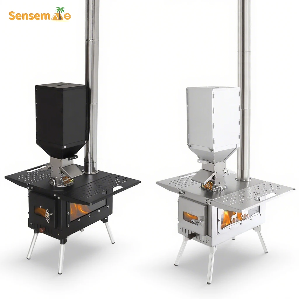 Folding Wood Stove Grill 5