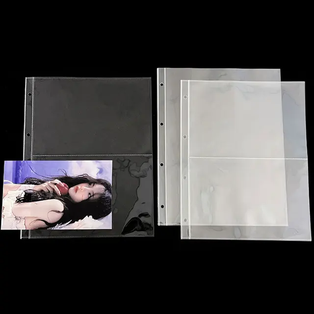 Feuilles de reliure pour cartes photo K-pop A4, pocommuniste multiples, manchon PP sans acide, recharge d'album photo 4x6, carte Liberty, tampon, rangement de bijoux 4
