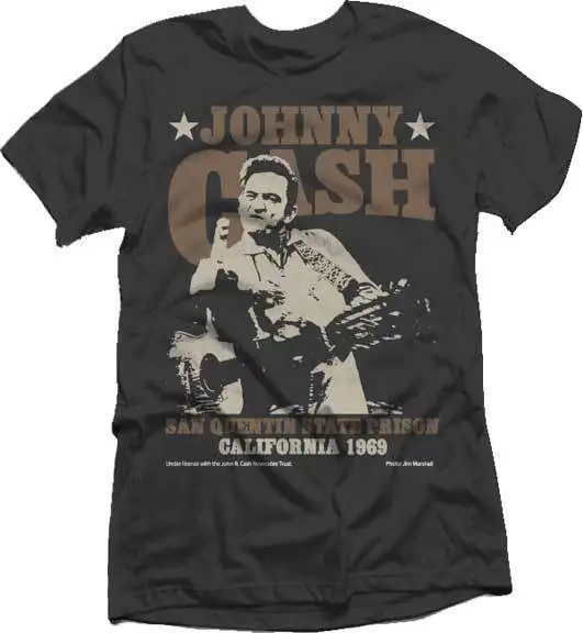 Фото Черная футболка с изображением Джонни Кэша Outlaw Finger M L Xl 2Xl №1