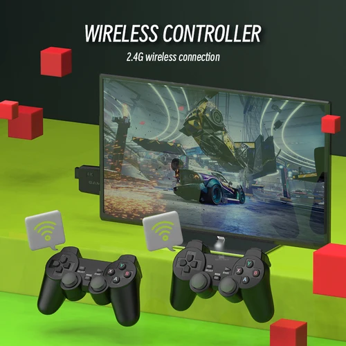 데이터 프로그 4K TV 레트로 비디오 게임 콘솔, FC, SFC, GBA용 게임 스틱, 무선 핸드헬드 Prefix 2 조이스틱, Y3 라이트 10000 + 게임 4