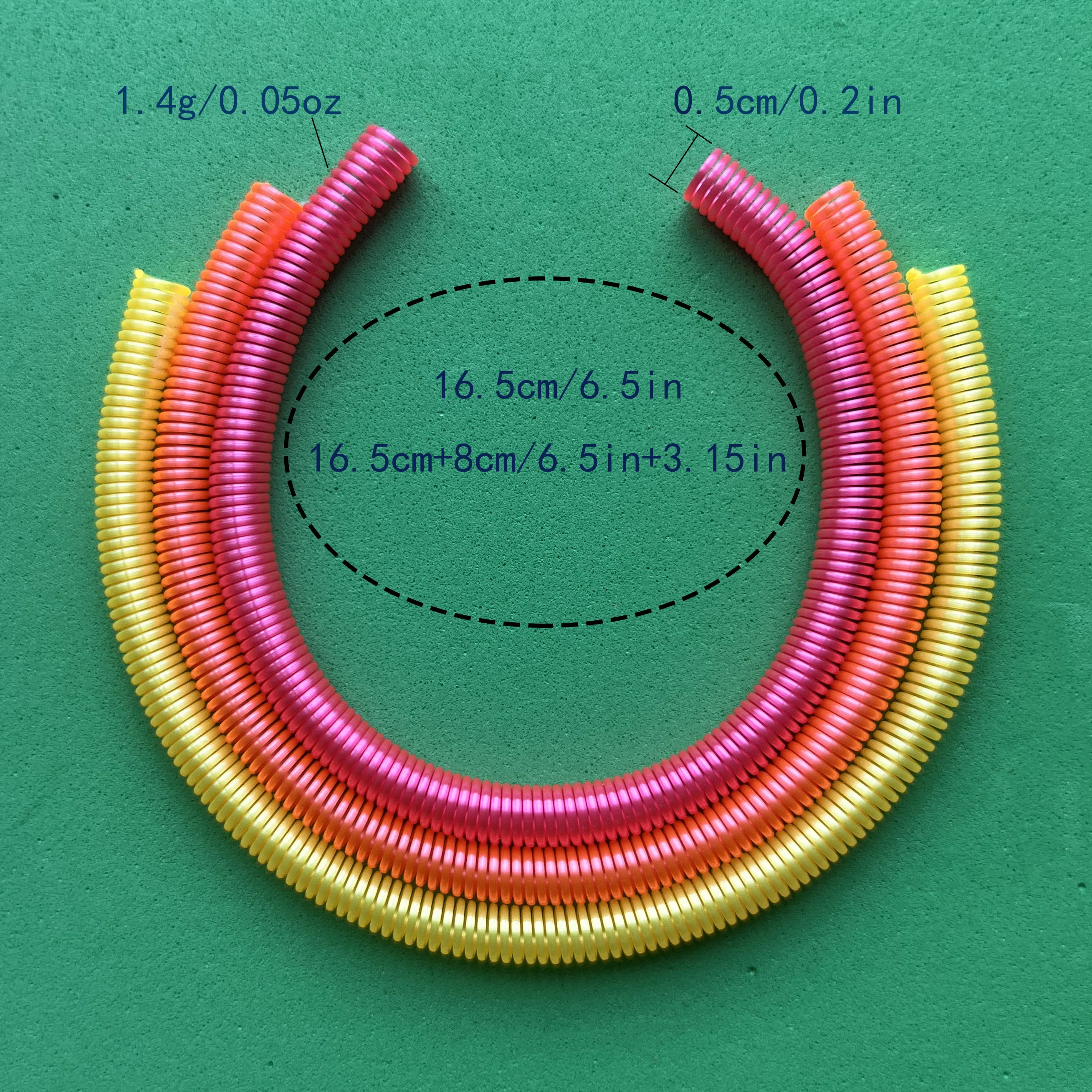 6/12pcs Plastic Pearlescent Colorful folding Spiral Coil for DIY Bracelet or Accessories