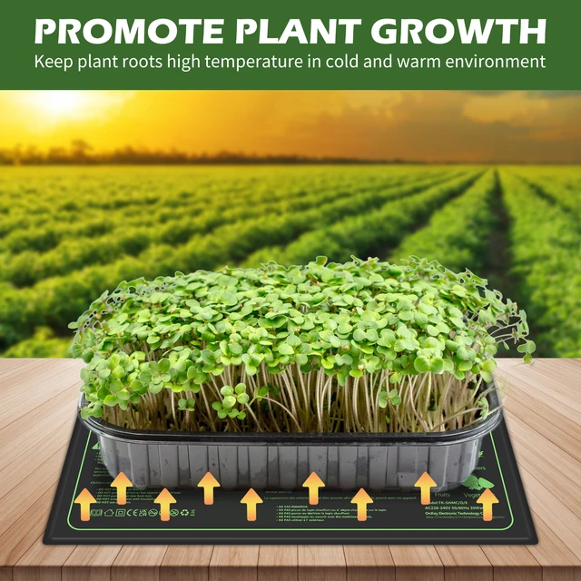 Palánta Hő Szőnyeg Vízálló Növényi Fűtőpad 6 Hőmérséklet -Beállítással És Időzítés Funkció Tartós Növény Fűtött Szaporító - Image 2