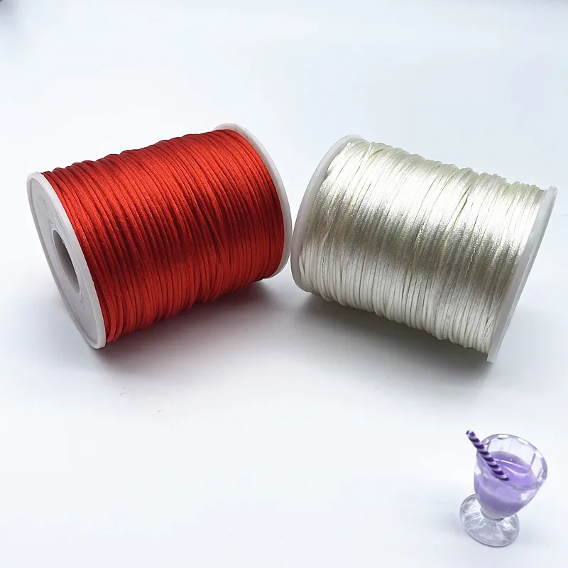 Elegant Nylon String Tassel Satin Rope