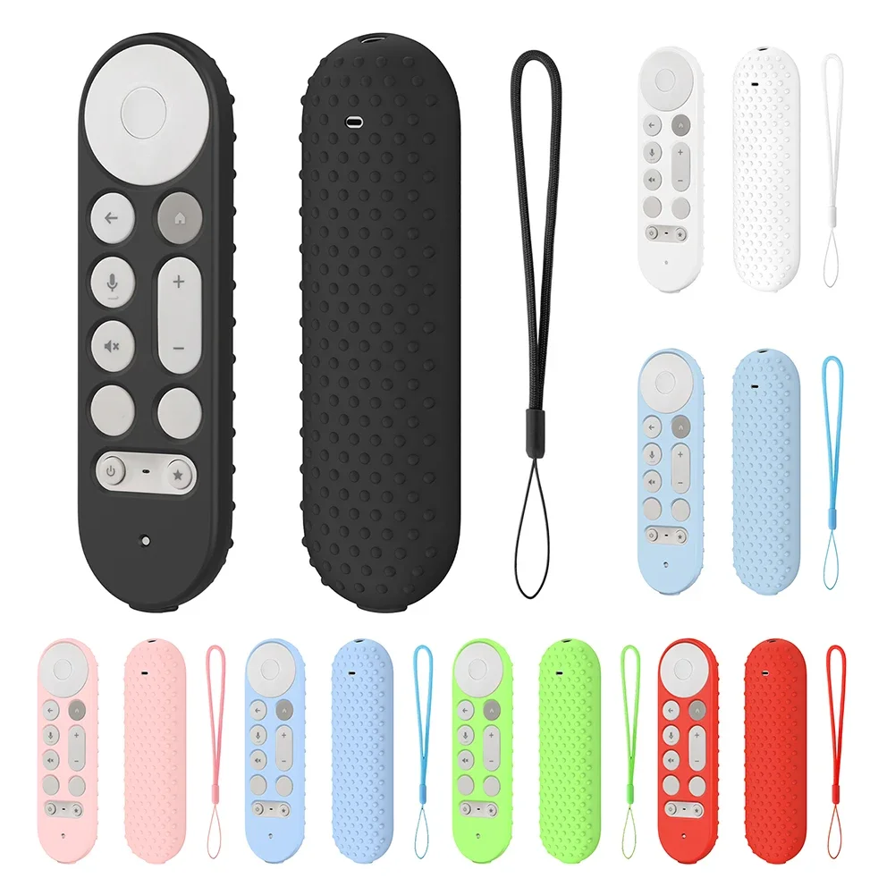 Silicone Remote Case Anti-Slip Protective Controller Sleeve Skin TV Remote Control Case Remote Cover for Google TV Streamer 4K