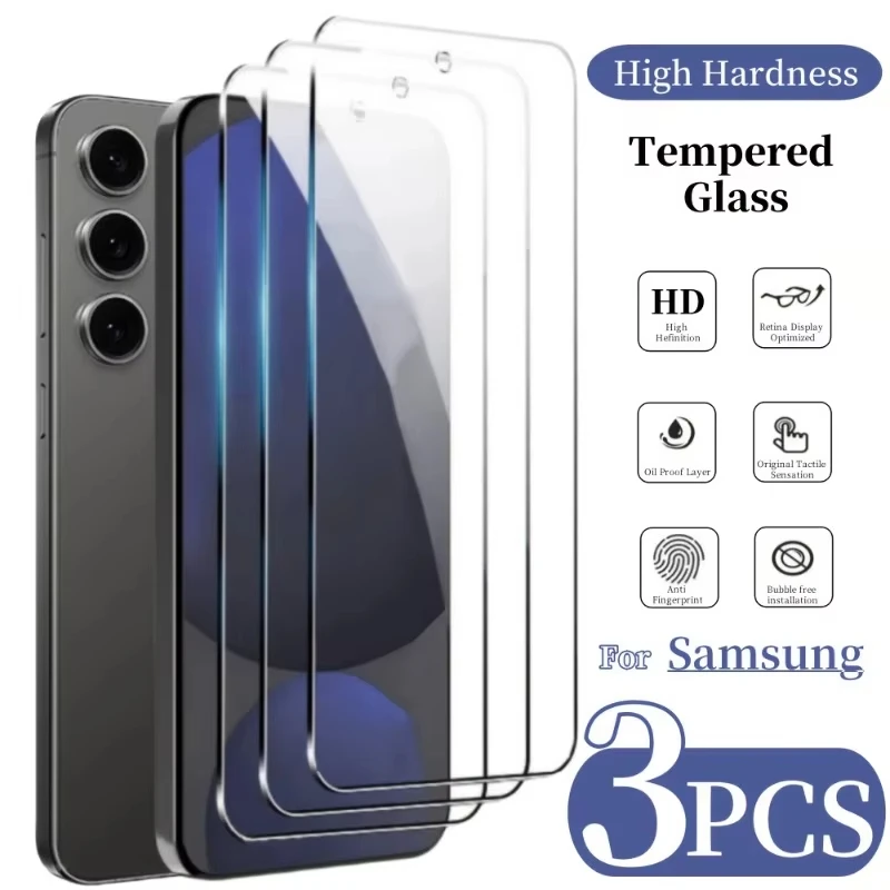1-3 piezas de vidrio templado S26 Ultra para Samsung Galaxy S26 Plus S25 S24 S23 S22, película protectora de pantalla para teléfono Galaxy S26