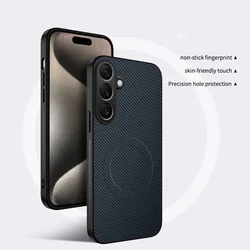 Premium Carbon Fibre Kevlar Magnetic Phone Case Cover - A05S 4G (Carbon Fiber - Blue)