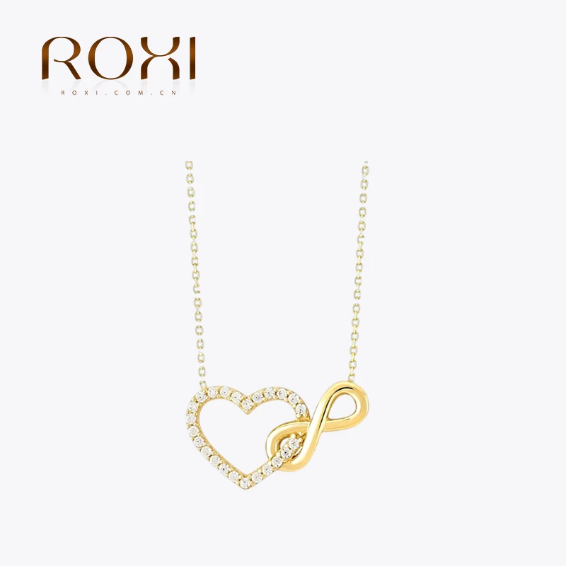 Roxi Collane Con Ciondolo A Forma Di Cuore In Argento Sterling 925 Collana Con Clavicola Fine In Zircone Lucido Per Amante Della Sposa Della Madre Col