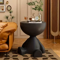 Bedside Table, Home Sofa Edge, Circular Coffee Table, Mini Bedside Table with Storage Space, Suitable for Small Space Decoration 3