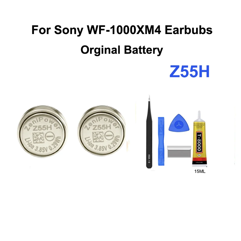 ZeniPower-Original Coin Battery, Bateria de substituição para Sony WF-1000XM4, não CP1254 A3, Z55H 1254, 3.85V