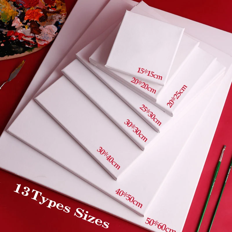 Custom Painting Canvas Painting Canvas Board Painting Canvas 1pcs Canvas Easel Black And White Frame Drawing Board Various Sizes Suitable For Gouache,Acrylic Painting,Oil Paint,Art Supplies