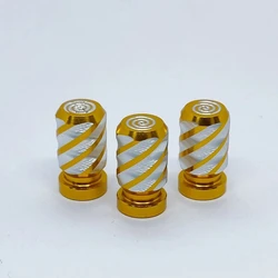 Floral Series Universal Valve Stem Caps - Set of 4, Factory Direct Supply (Gold)
