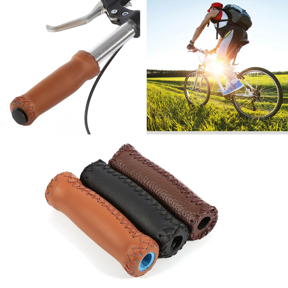 Handlebars Cover Mountain Bike Road Bike Leather Bicycle Grips Retro Cycling Grip Bicycle Handlebar Grips Vintage Bicycle Grips