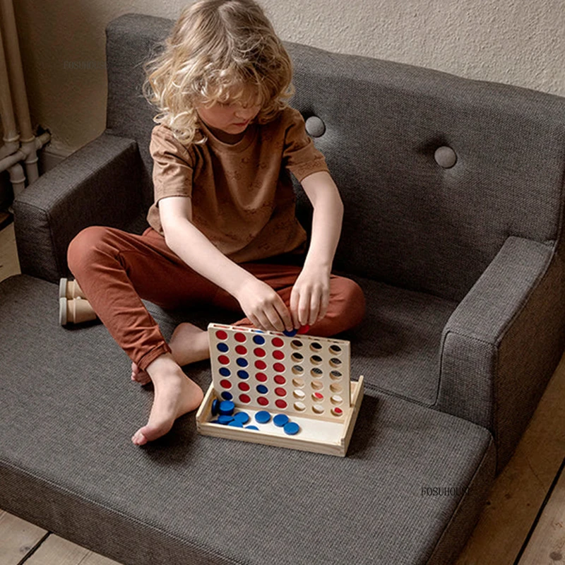 Foldable Children's Sofas Simple Small Apartment Lazy Tatami for Lying and Sleeping Bedroom Double Sofas Children's Furniture