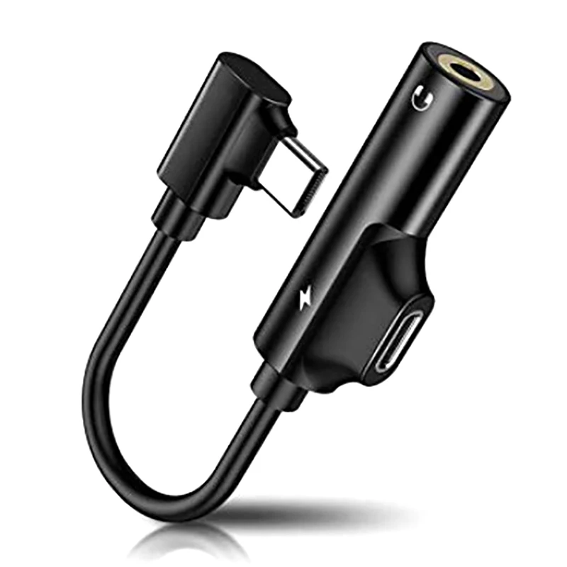 USB C DAC Adapter 2 In 1 Type C To 3.5 Earphone Adapter for Xiaomi type c to 3.5mm adapter
