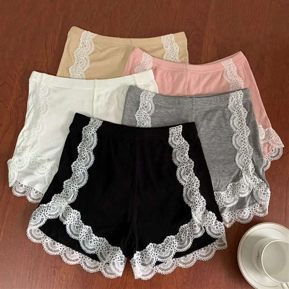 

Lace Lace Safety Pants Fashion Comfortable Soft Sleeping Shorts Anti-Emptied Loose Shorts Home Pants Summer