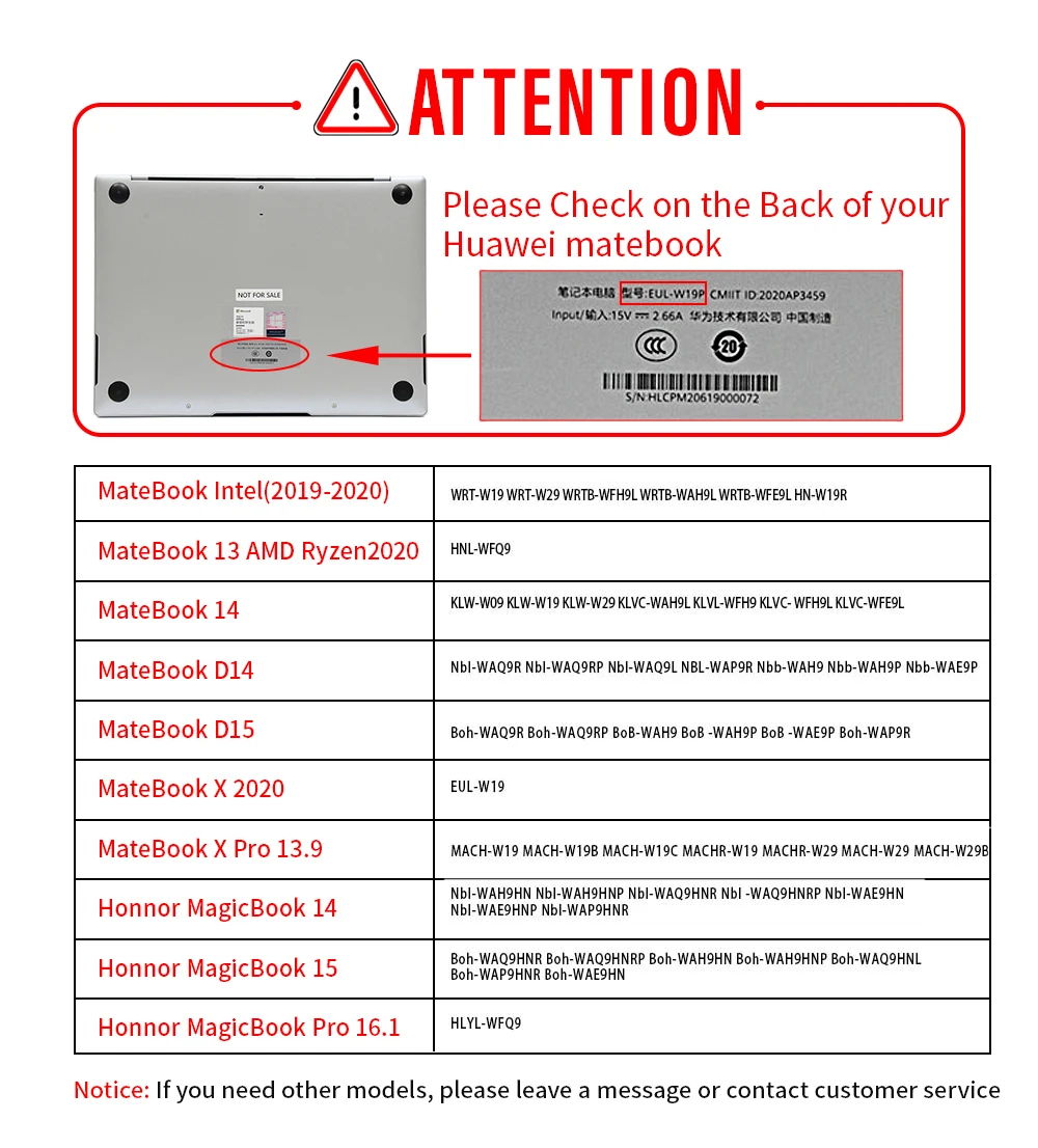 para Huawei 2023, MateBook D14, D15, D16, X Pro, 13, 14s, 2022
