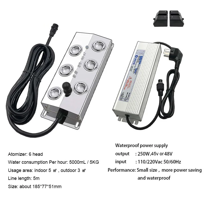 ar, Estufa para hidroponia, Alta Qualidade Fogger DC 48V, 4 6 8 10 12 Cabeça