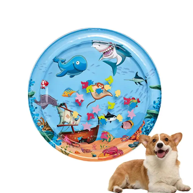 

Надувной водный игровой коврик, игрушки для кошек, игровой коврик, надувной игровой коврик с рыбой, охлаждающий коврик для домашних животных, сенсорный водный игровой коврик для собак, рекламный