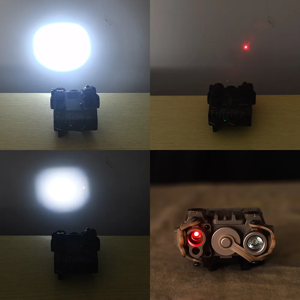 WADSN DBAL-A2 Red Green Dot Dual Beam Laser Sight Flashlight Tactical DBAL PEQ Aiming Airsoft Guns Weapon AR15 Rifle Light NO IR