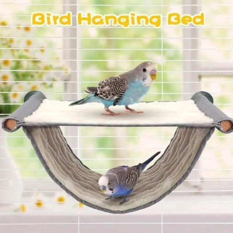 Winter-Warmes Vogelnest-Bett Hängende Hängematte Kuscheliges Papageienhaus Käfig-Sitzstange für Sittiche Wellensittiche Hamster Chinchillas Meerschweinchen – Detail 1