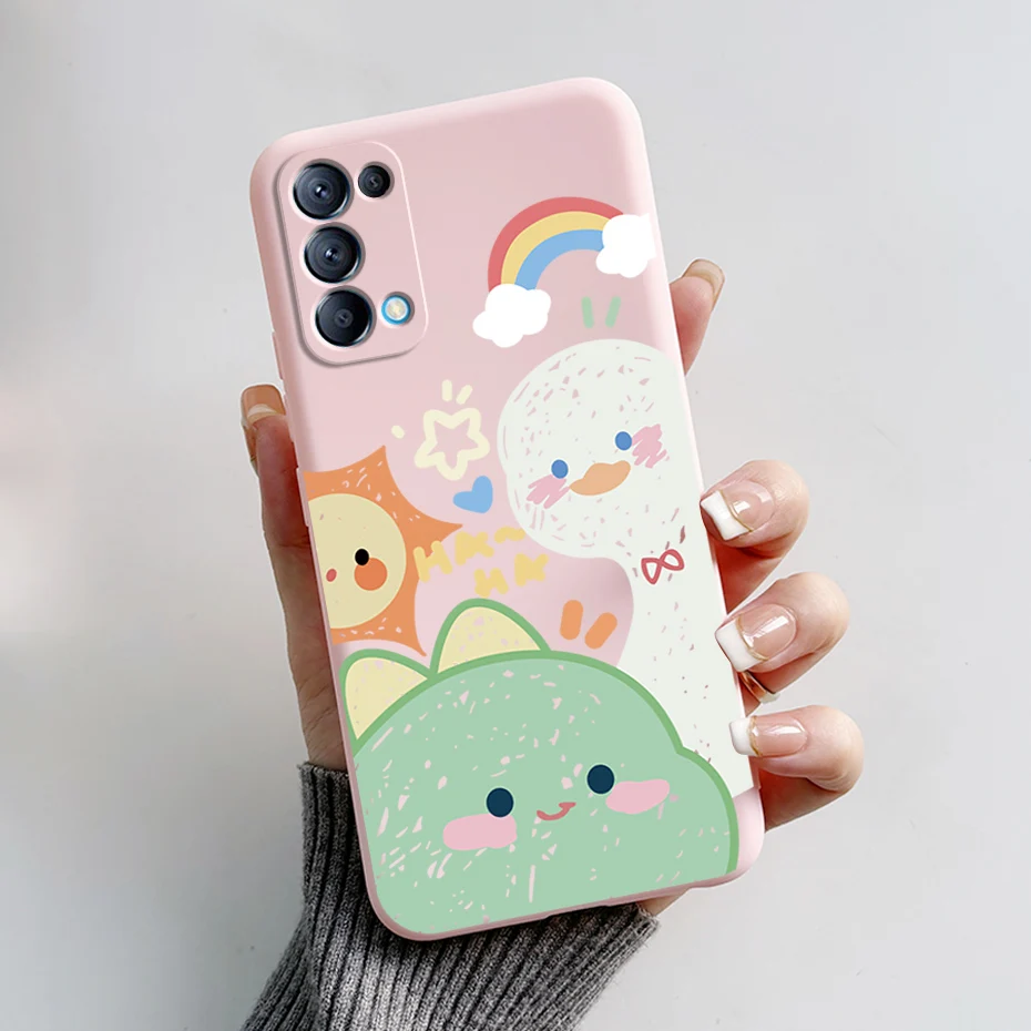 Cute Bear Cartoon Frog Silicone Soft Cover for OPPO Reno5/Reno5 Pro 5G