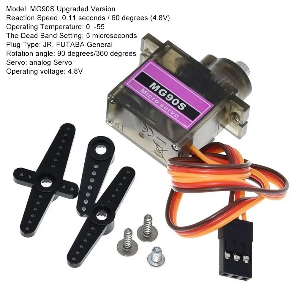 

MG90S Metal Gear 9G Servo Upgraded Version For Rc Helicopter Plane Boat Car MG90 9G Trex 450 RC Robot