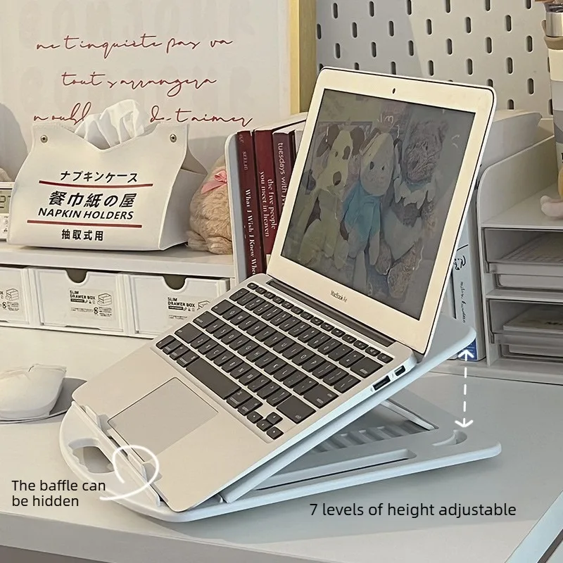 노트북 홀더 데스크탑 360도 회전 트레이 높이 조절 랙 접이식 리프팅 휴대용 조절 가능 방열판