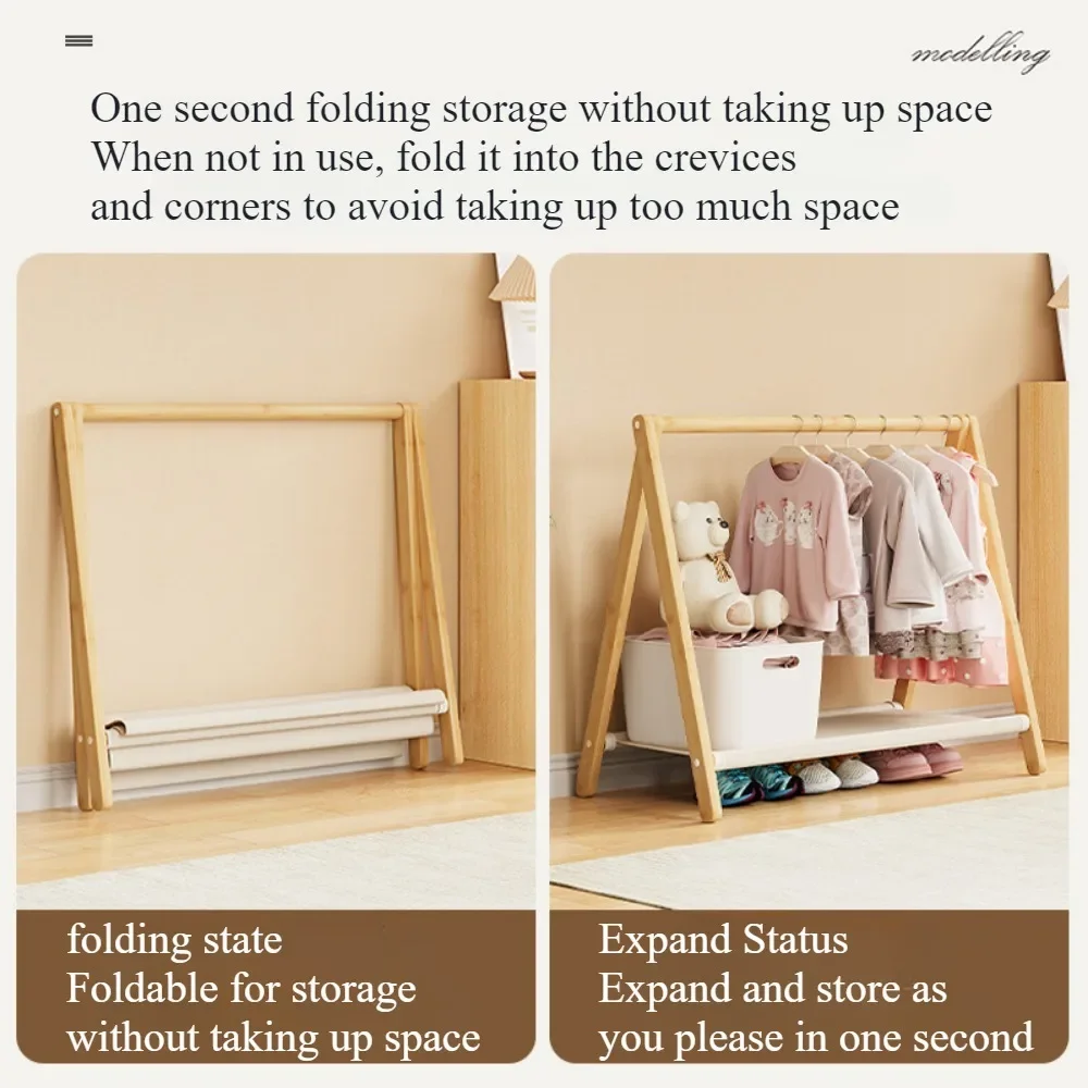 Floor Folding Clothes Hanger Multi-storey Simplicity Indoor Clothes Hanger Bedroom Dormitory Home Underwear and Hat Towel Rack