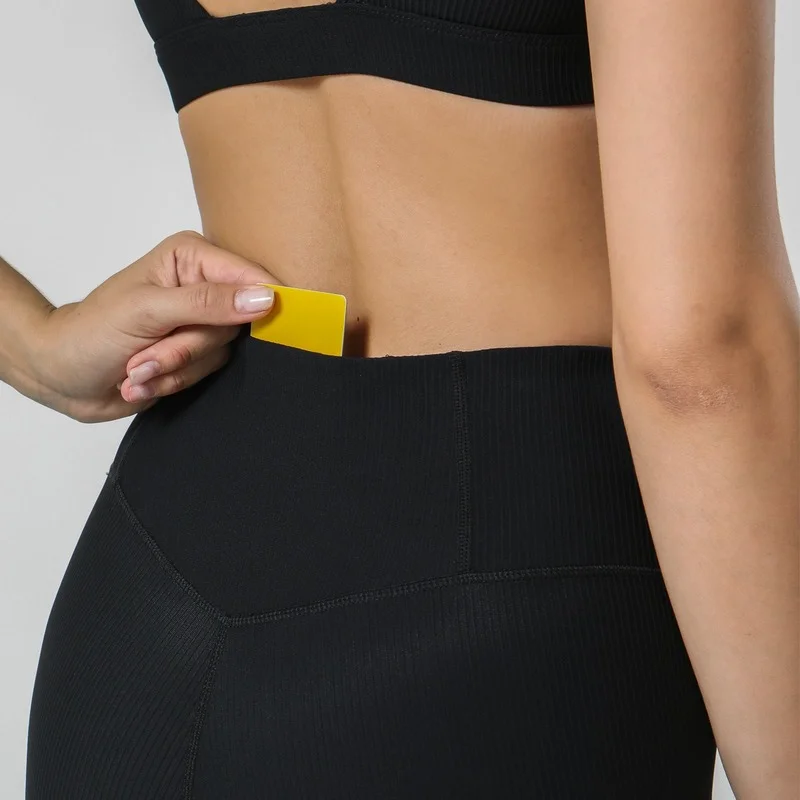 Women's High Elastic Yoga Pants Suit Running High Waist Fitness Wear Sports Suit