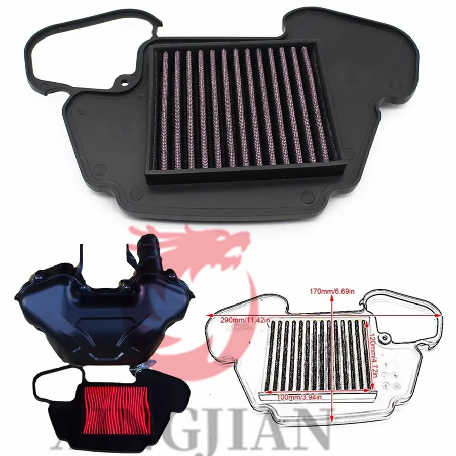 

Motorcycle Air Filter Assembly For Honda MSX125 GROM125 2013-2019 Engine Maintenance Replacement Parts