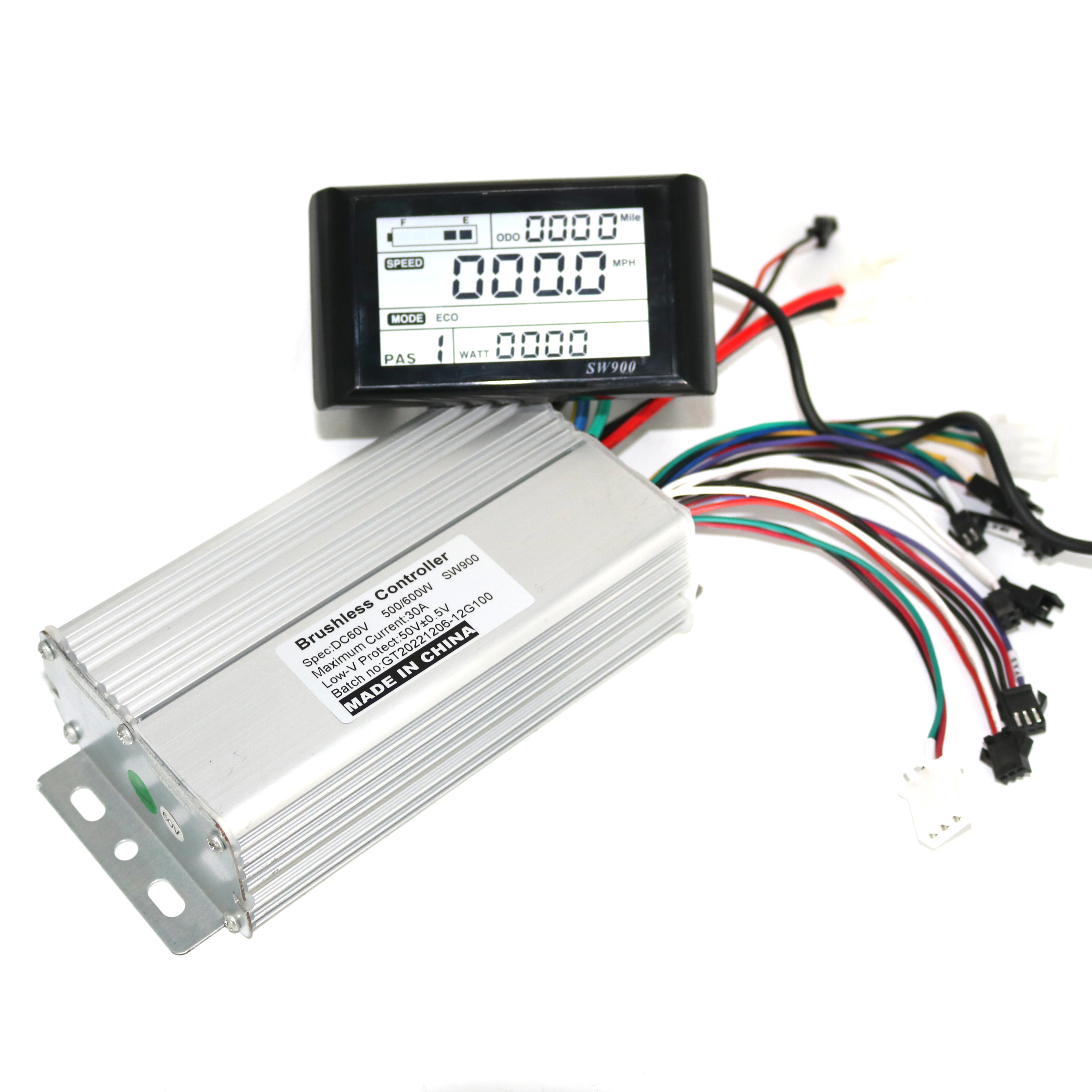 GREENTIME 브러시리스 DC 모터 컨트롤러, Ebike 컨트롤러, SW900 디스플레이, 1 세트, 36V, 48V, 60V, 500W, 600W
