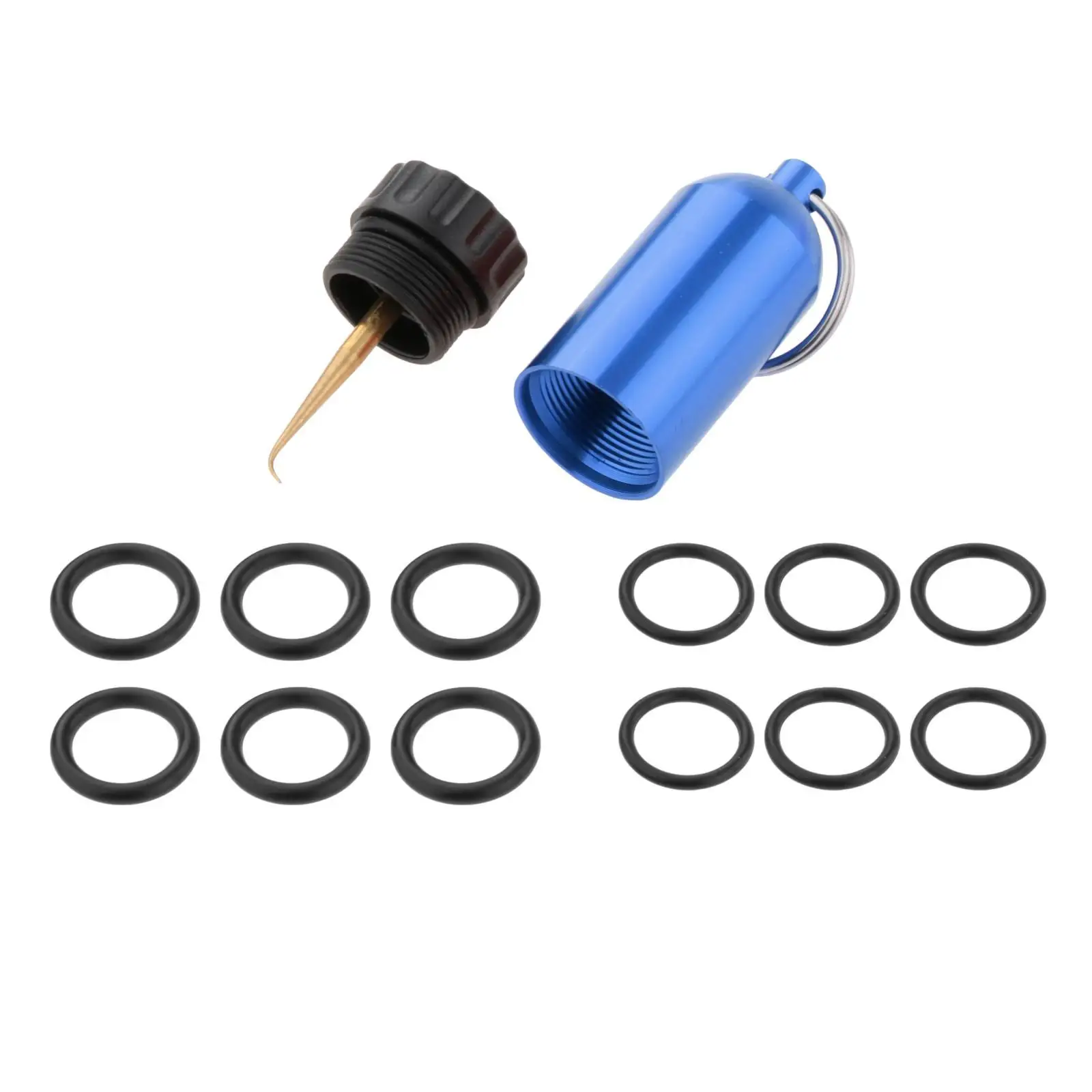 Scuba Diving Mini Tank Key Ring with O-Rings Diving Bottle Keychain Key Chain Repair Kit ylinder Valve Sealing Ring for Scuba