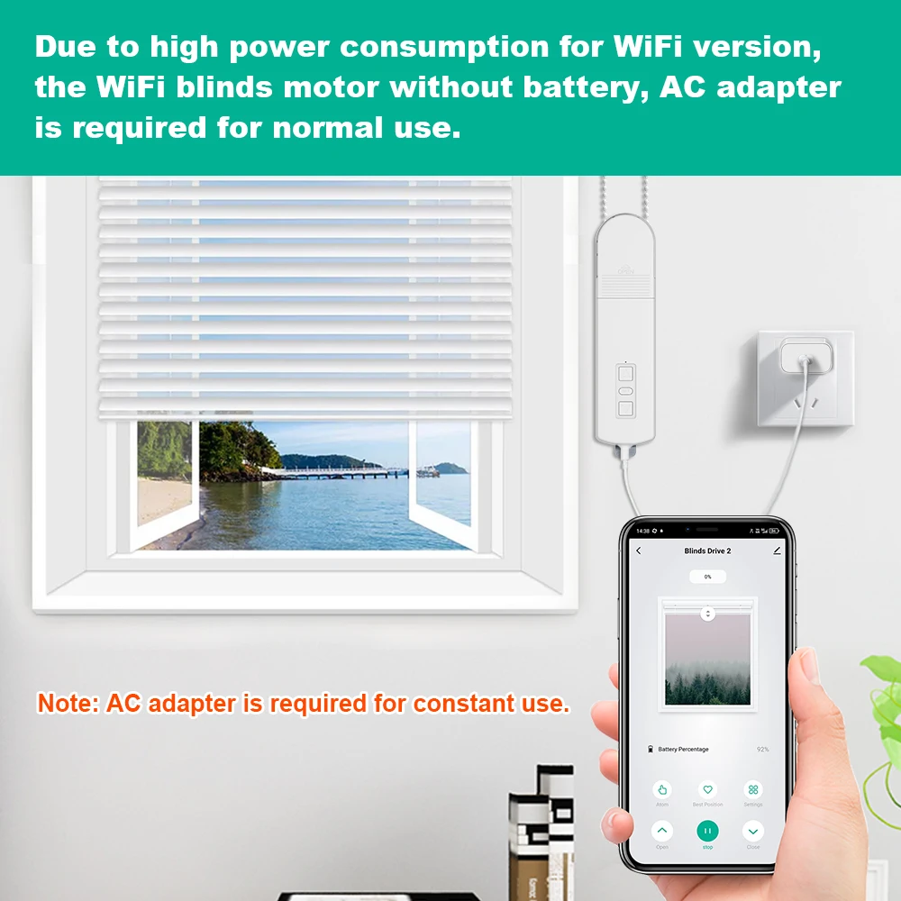 Wifi Smart DIY New Motorized Roller Blinds/Shades Drive Motor Hub Tuya Smart Life APP Google Home Voice Control Alexa