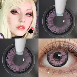 Visuashow Pink Anime Cosplay Contacts: 12 - Month Cute Small Pupil Eye Accessory (Vika Pink)