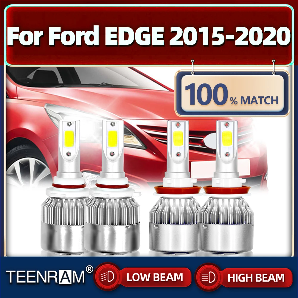 

Лампа Canbus для фар головного света, дальний и ближний свет, 240 лм, 6000 Вт, автомобильные фары 12 В, 2016 K для Ford EDGE 2015, 2017, 2018, 2019, 2020,