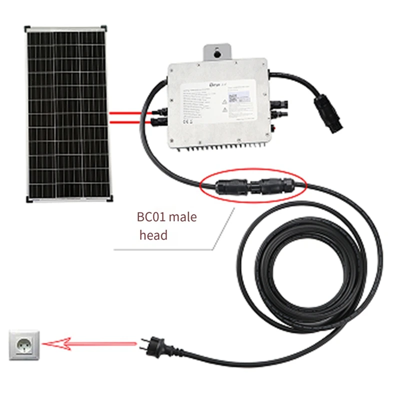 2 Sets Solar PV Connector Plug Waterproof IP68 4000V 25A For Solar PV System Panel Parallel Protection Kit BC01 Durable