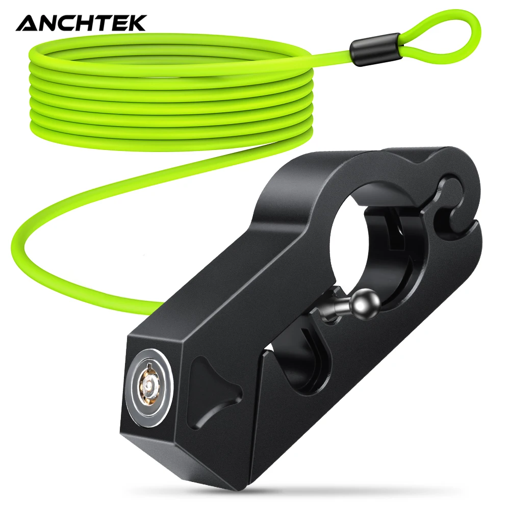 

Anchtek Motorcycle Anti-Theft Handlebar Lock Aluminum Alloy Waterproof Moto Grip Lock Motorcycle Helmet Quad Disc Brake Padlock