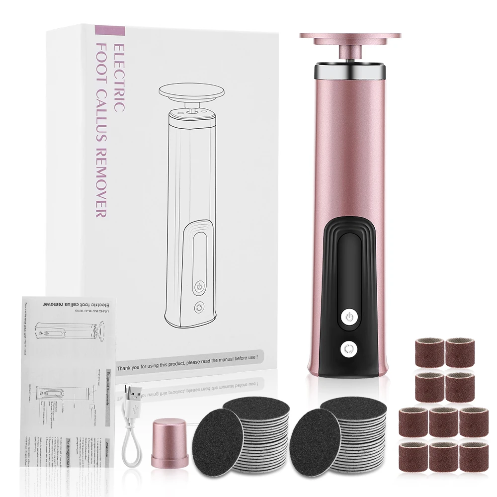 Wireless Rechargeable Electric Foot Grinder Feet Heel Dead Skin Callus Remover Foot Care File Professional Pedicure Tools