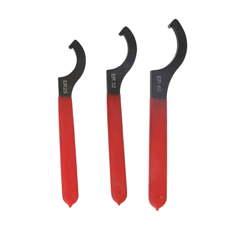 

1pcs Universal ER25 ER32 ER40 Spanner Wrench for CNC Milling Tool Lathe Clamping Chuck Nut C Shape Steel Shock ER Spanner Wrench