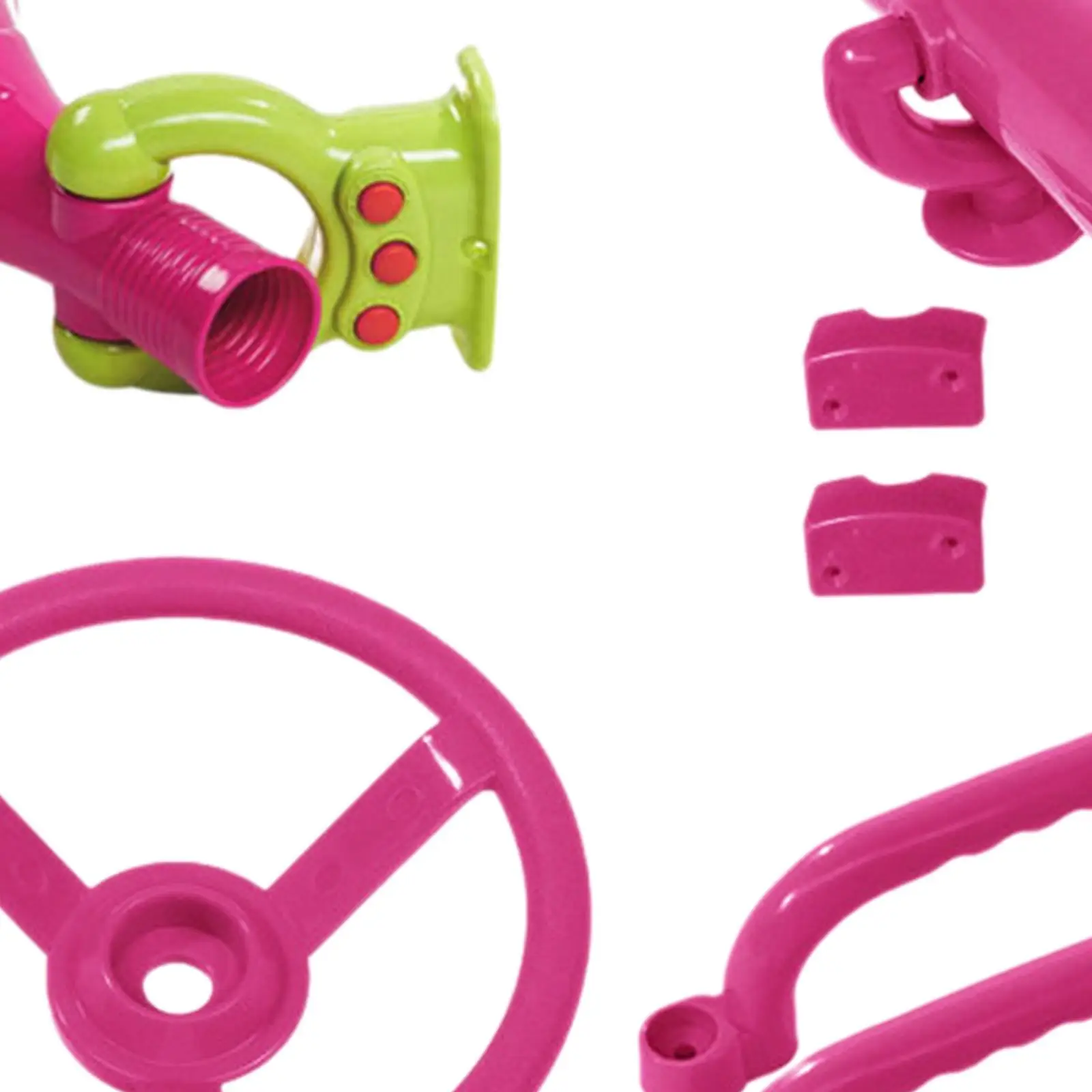 4x Playground Accessories Pink Playset Handles Pirate Ship Wheel for Kids for Backyard Swingset Outdoor Playhouse Boys Girls
