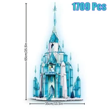 

Princess Elsa Ice Castle Princess Anna Set Building Model Blocks Toy Children's Educational Assembled Toys Girls Birthday Gift